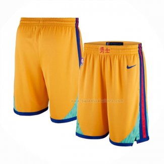 Short Golden State Warriors Ville Jaune