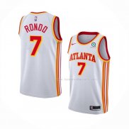 Maillot Atlanta Hawks Rajon Rondo NO 7 Association 2020-21 Blanc