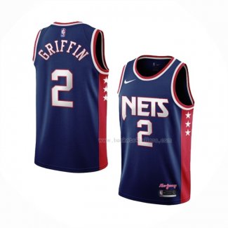 Maillot Brooklyn Nets Blake Griffin NO 2 Ville 2021-22 Bleu