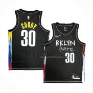 Maillot Brooklyn Nets Seth Curry NO 30 Ville 2020-21 Noir