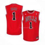 Maillot Chicago Bulls Derrick Rose NO 1 Rouge