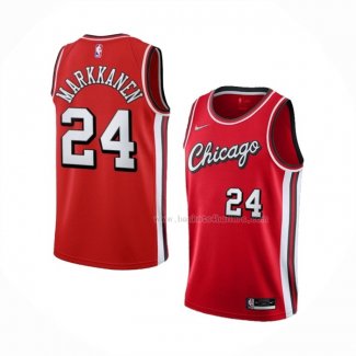 Maillot Chicago Bulls Lauri Markkanen NO 24 Ville 2021-22 Rouge