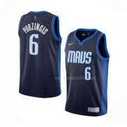 Maillot Dallas Mavericks Kristaps Porzingis NO 6 Earned 2020-21 Bleu