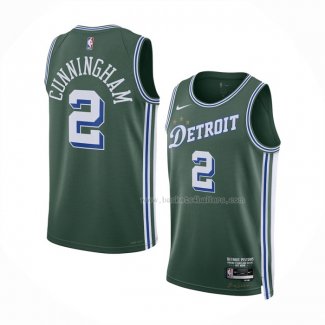 Maillot Detroit Pistons Cade Cunningham NO 2 Ville 2022-23 Vert