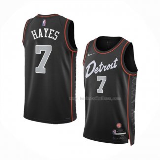 Maillot Detroit Pistons Killian Hayes NO 7 Ville 2023-24 Noir