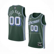 Maillot Detroit Pistons Personnalise Ville 2022-23 Vert