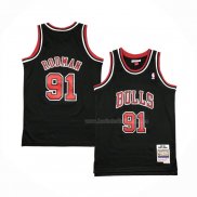 Maillot Enfant Chicago Bulls Dennis Rodman NO 91 Mitchell & Ness 1997-98 Noir