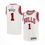 Maillot Enfant Chicago Bulls Derrick Rose NO 1 Association Blanc