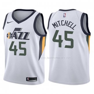 Maillot Enfant Utah Jazz Donovan Mitchell NO 45 Association 2017-18 Noir