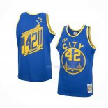 Maillot Golden State Warriors Nate Thurmond NO 42 Mitchell & Ness 1966-67 Bleu