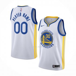 Maillot Golden State Warriors Personnalise Association 2019-20 Blanc