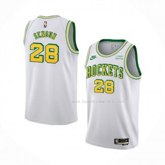 Maillot Houston Rockets Alperen Sengun NO 28 Classic 2022-23 Blanc