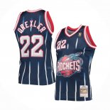 Maillot Houston Rockets Clyde Drexler NO 22 Mitchell & Ness 1996-97 Bleu