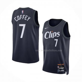 Maillot Los Angeles Clippers Amir Coffey NO 7 Ville 2023-24 Bleu