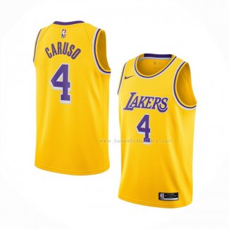 Maillot Los Angeles Lakers Alex Caruso NO 4 Icon 2020-21 Jaune