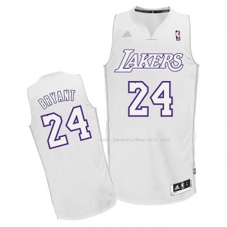 Maillot Los Angeles Lakers Kobe Bryant NO 24 Christmas Day Blanc