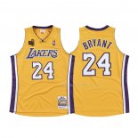 Maillot Los Angeles Lakers Kobe Bryant NO 24 Hardwood Classics Jaune