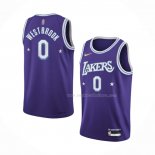 Maillot Los Angeles Lakers Russell Westbrook NO 0 Ville 2021-22 Volet