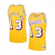 Maillot Los Angeles Lakers Wilt Chamberlain NO 13 Mitchell & Ness 1971-72 Jaune