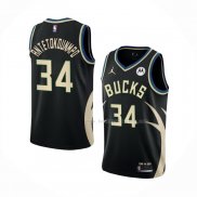 Maillot Milwaukee Bucks Giannis Antetokounmpo NO 34 Statement 2022-23 Noir