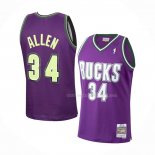 Maillot Milwaukee Bucks Ray Allen NO 34 Mitchell & Ness 2000-01 Volet