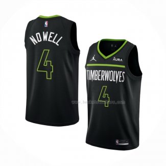 Maillot Minnesota Timberwolves Jaylen Nowell NO 4 Statement 2022-23 Noir