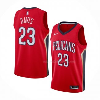 Maillot New Orleans Pelicans Anthony Davis NO 23 Statement Rouge