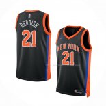 Maillot New York Knicks Cam Reddish NO 21 Ville 2022-23 Noir