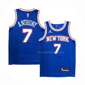 Maillot New York Knicks Carmelo Anthony NO 7 Statement 2020-21 Bleu