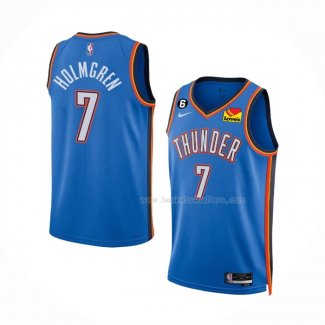 Maillot Oklahoma City Thunder Chet Holmgren NO 7 Icon Bleu