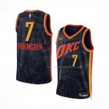 Maillot Oklahoma City Thunder Chet Holmgren NO 7 Ville 2023-24 Noir