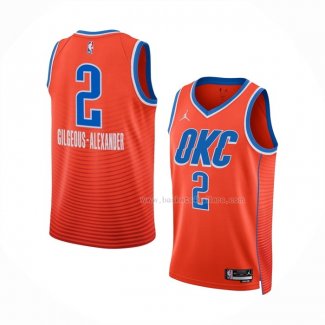 Maillot Oklahoma City Thunder Shai Gilgeous-Alexander NO 2 Statement Orange