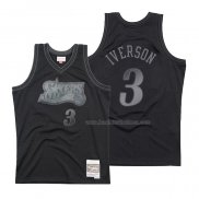 Maillot Philadelphia 76ers Allen Iverson NO 3 Hardwood Classics 1997-98 Noir