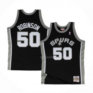 Maillot San Antonio Spurs David Robinson NO 50 Mitchell & Ness Noir