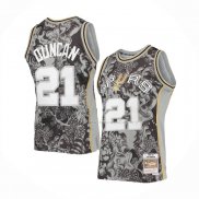 Maillot San Antonio Spurs Tim Duncan NO 21 Special Year of The Tiger Noir