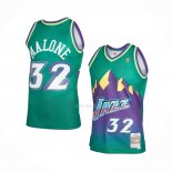 Maillot Utah Jazz Karl Malone NO 32 Mitchell & Ness 1996-97 Vert