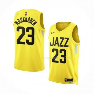 Maillot Utah Jazz Lauri Markkanen NO 23 Icon 2022-23 Jaune