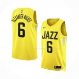 Maillot Utah Jazz Nickeil Alexander-Walker NO 6 Icon 2022-23 Jaune