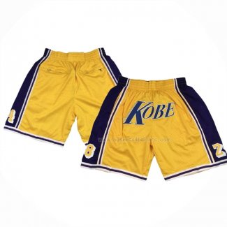 Short Los Angeles Lakers Kobe Bryant Just Don Jaune