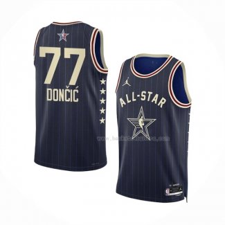 Maillot All Star 2024 Dallas Mavericks Luka Doncic NO 77 Bleu