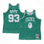 Maillot Boston Celtics Bape NO 93 Hardwood Classic Vert