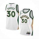 Maillot Boston Celtics Sam Hauser NO 30 Ville 2023-24 Blanc