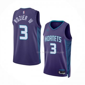 Maillot Charlotte Hornets Terry Rozier III NO 3 Statement 2022-23 Volet