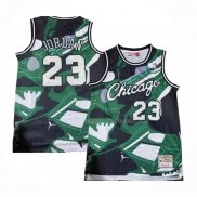 Maillot Chicago Bulls Michael Jordan NO 23 Mitchell & Ness Vert