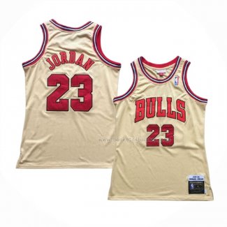 Maillot Chicago Bulls Michael Jordan NO 23 Retro Creme