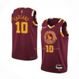 Maillot Cleveland Cavaliers Darius Garland NO 10 Ville Rouge