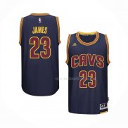 Maillot Cleveland Cavaliers LeBron James NO 23 Retro Bleu