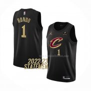 Maillot Cleveland Cavaliers Rajon Rondo NO 1 Statement 2022-23 Noir