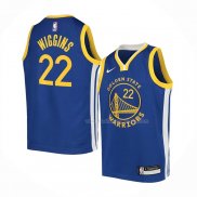 Maillot Enfant Golden State Warriors Andrew Wiggins NO 22 Icon Bleu