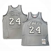 Maillot Los Angeles Lakers Kobe Bryant NO 24 Mitchell & Ness 1996-97 Gris